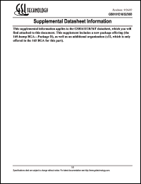 GS8161E18T-150 datasheet: 7.5ns 150MHz 1M x 18 pipelined and flow through synchronous SRAM GS8161E18T-150