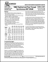 GS8161Z18T-200I datasheet: 6.5ns 200MHz 1M x 18 18MB pipelined and flow through synchronous NBT SRAM GS8161Z18T-200I