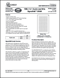 GS8170DW72C-300 datasheet: 300MHz 256K x 72 18MB double late write sigmaRAM SRAM GS8170DW72C-300