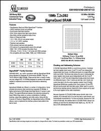 GS8180Q36D-133 datasheet: 133MHz 512K x 36 18MB sigmaQuad SRAM GS8180Q36D-133