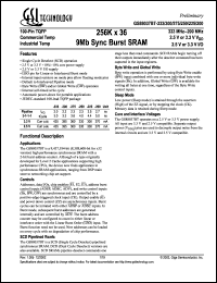 GS88037BT-250 datasheet: 250MHz 256K x 36 9Mb sync burst SRAM GS88037BT-250