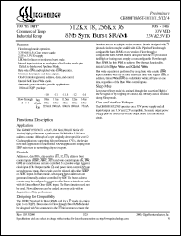 GS880F32T-10 datasheet: 10ns 256K x 32 8Mb sync burst SRAM GS880F32T-10