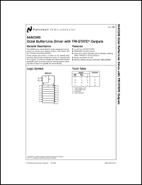 54AC540FM-MLS datasheet: Octal Buffer/Line Driver with TRI-STATE Outputs 54AC540FM-MLS