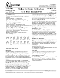 GS881E18T-11 datasheet: 100MHz 11ns 514K x 18 8Mb sync burst SRAM GS881E18T-11