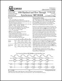 GS881Z18T-66I datasheet: 66MHz 18ns 512K x 18 8Mb pupelined and flow through sync NBT SRAM GS881Z18T-66I