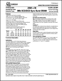 GS88237BB-133I datasheet: 133MHz 256K x 36 9Mb SCD/DCD sync burst SRAM GS88237BB-133I