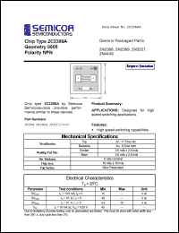 2N2368 datasheet: Chip: geometry 0005; polarity NPN 2N2368