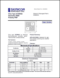 2N2904A datasheet: Chip: geometry 0600; polarity PNP 2N2904A