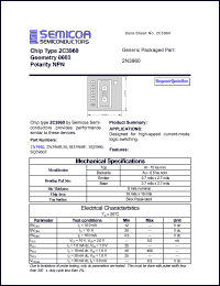 SD3960F datasheet: Chip: geometry 0003; polarity NPN SD3960F
