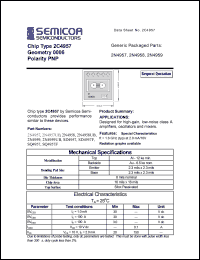 2N4958UB datasheet: Chip: geometry 0006; polarity PNP 2N4958UB