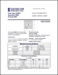SD4957 datasheet: Chip: geometry 0006; polarity PNP SD4957