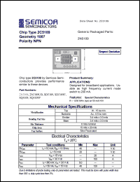 SQ5109 datasheet: Chip: geometry 1007; polarity NPN SQ5109