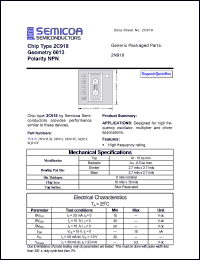SD918 datasheet: Chip: geometry 9700; polarity NPN SD918