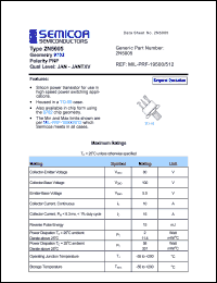 2N5005 datasheet: Chip: 5.5V; 10A geometry 9702; polarity PNP 2N5005