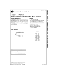 54AC574LMQB datasheet: Octal D Flip-Flop with TRI-STATE Outputs 54AC574LMQB