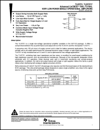 TLV2721CDBVT datasheet:  SINGLE LINCMOS(TM) RAIL-TO-RAIL VERY LOW-POWER OPERATIONAL AMPLIFIER TLV2721CDBVT