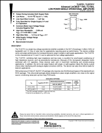 TLV2731CDBV datasheet:  SINGLE LINCMOS(TM) RAIL-TO-RAIL LOW-POWER OPERATIONAL AMPLIFIER TLV2731CDBV