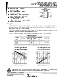 TLV4112IP datasheet:  HIGH-OUTPUT-DRIVE OPERATIONAL AMPLIFIER TLV4112IP