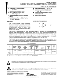 TLV2352IP datasheet:  DUAL LOW VOLTAGE LINCMOS(TM) DIFFERENTIAL COMPARATOR TLV2352IP