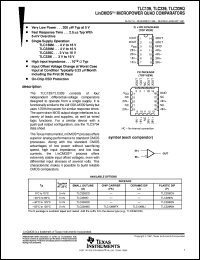 TLC339CDBR datasheet:  QUAD, MICROPOWER, LINCMOS(TM) COMPARATOR TLC339CDBR