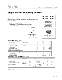 M1MA151KT1 datasheet: 40 V, 100 mA, single silicon switching diode M1MA151KT1