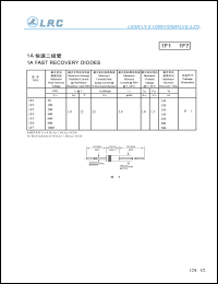 1F6 datasheet: 800 V, 1 A, fast recovery diode 1F6