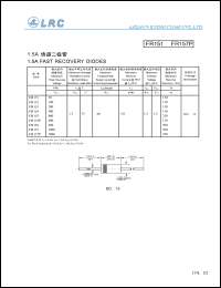 FR152 datasheet: 100 V, 1.5 A, fast recovery diode FR152