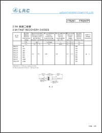 FR251 datasheet: 50 V, 2.5 A, fast recovery diode FR251