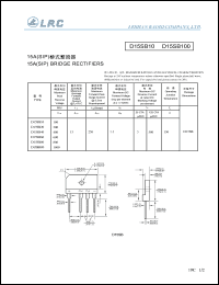 D15SB20 datasheet: 200 V, 15 A, bridge rectifier D15SB20