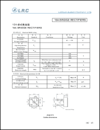 S15VB60 datasheet: 600 V, 15 A, bridge rectifier S15VB60