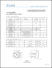 S25VB80 datasheet: 800 V, 25 A, bridge rectifier S25VB80