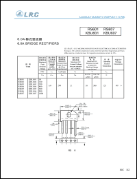 RS604 datasheet: 400 V, 6 A, bridge rectifier RS604
