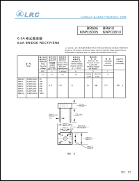 BR605 datasheet: 50 V, 6 A, bridge rectifier BR605