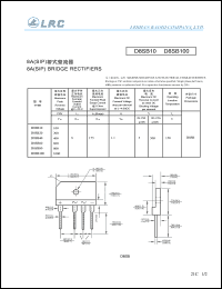 D8SB20 datasheet: 200 V, 8 A, bridge rectifier D8SB20