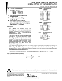 LMV393IDR datasheet:  DUAL GENERAL PURPOSE LOW-VOLTAGE COMPARATOR LMV393IDR