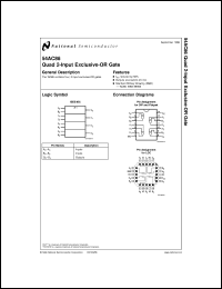 54AC86MW8 datasheet: Quad 2-input Exclusive-OR Gate 54AC86MW8