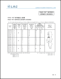 1N750B datasheet: 4.7 V,  20 mA, zener diode 1N750B