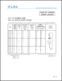 1N754C datasheet: 6.8 V,  20 mA, zener diode 1N754C