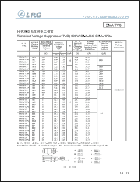 SMAJ6.5A datasheet: 6.5 V, 1 mA,  transient voltage suppressor SMAJ6.5A