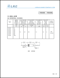 1N5401 datasheet: 100 V, 3 A general diode 1N5401