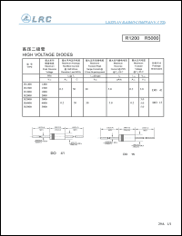 R1200 datasheet: 1200 V, 0.2 A high voltage diode R1200