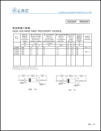 R5000F datasheet: 5000 V, 0.2 A high voltage fast recovery diode R5000F