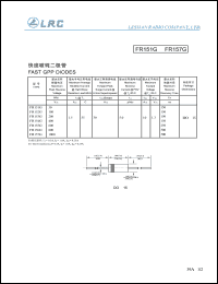 FR151G datasheet: 50 V, 1.5 A fast GPP diode FR151G