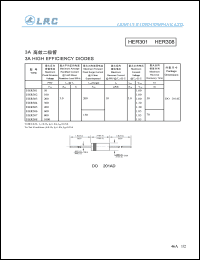 HER303 datasheet: 200 V,  3 A, high efficiency  diode HER303