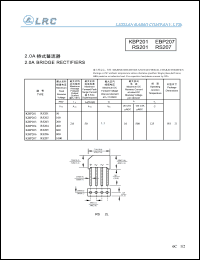 KBP203 datasheet: 200 V,  2 A, bridge rectifier KBP203