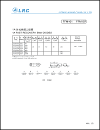 FF7 datasheet: 1000 V,  1 A, fast recovery SMA diode FF7