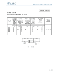 SB350 datasheet: 50 V,  3 A, schottky barrier diode SB350