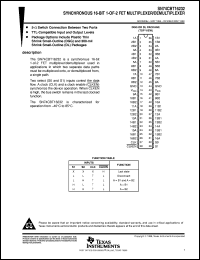 SN74CBT16232DLR datasheet:  SYNCHRONOUS 16-BIT 1-OF-2 FET MULTIPLEXER/DEMULTIPLEXER SN74CBT16232DLR