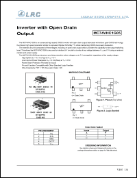 MC74VHC1G05DFT1 datasheet: Inverter with open drain output MC74VHC1G05DFT1