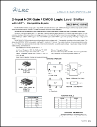 MC74VHC1GT02DFT1 datasheet: 2-input NOR gate MC74VHC1GT02DFT1